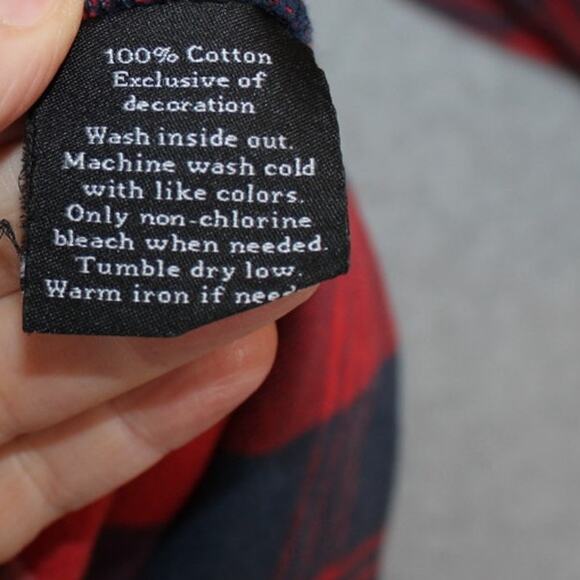 Rock & Republic Red Plaid Button Up LS Mens Size Small - Picture 5 of 6